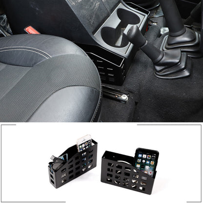 Black Gear Shift Side Storage Box Two Baskets Trim For LR Defender 04-19 1