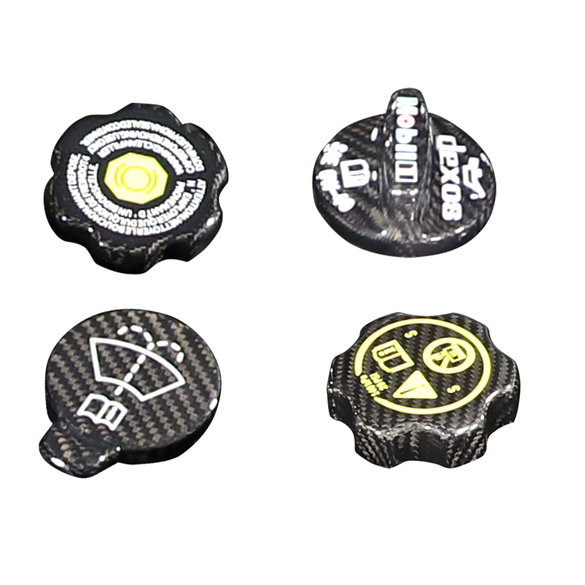 Real Carbon fiber Engine Oil Cap Radiator water tank Cover For Corvette C7 14-19 8