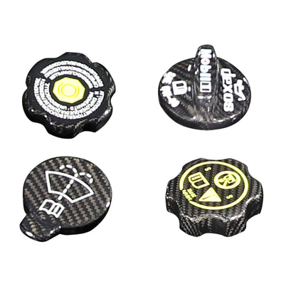 Real Carbon fiber Engine Oil Cap Radiator water tank Cover For Corvette C7 14-19 8