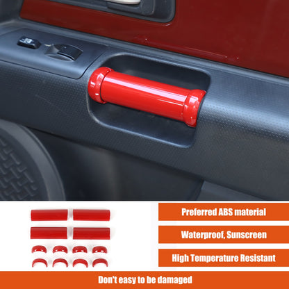 Sport Red Interior Door Panel Handle Trim Cover For Toyota FJ Cruiser 07-21 US 13