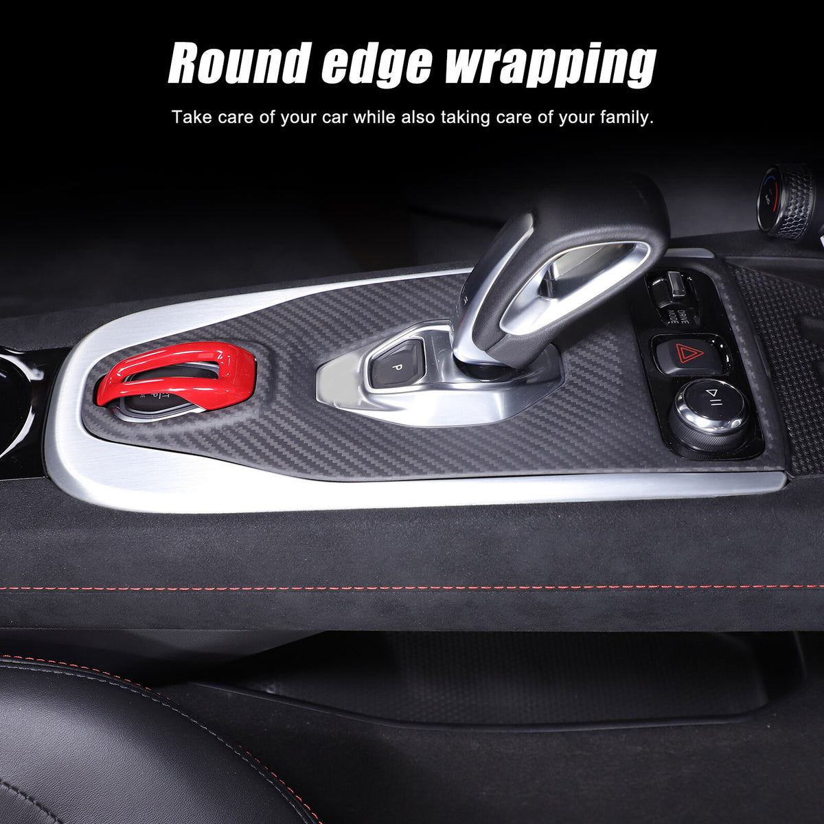 Matte Real Carbon Fiber Center Gear Shift Cover Trim For Lotus EMIRA V6 AT 21-25 10