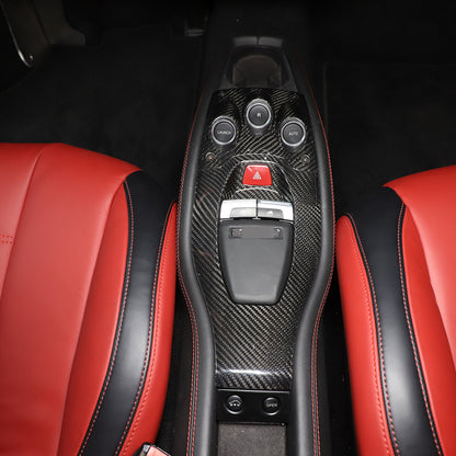 For 11-16 Ferrari 458 Real Carbon Fiber Center Console Gearbox Panel Trim Set 13