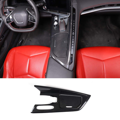 Real Carbon Fiber Console Gear Shift Panel Trim For C8 Corvette Z06 Z51 20-25 15