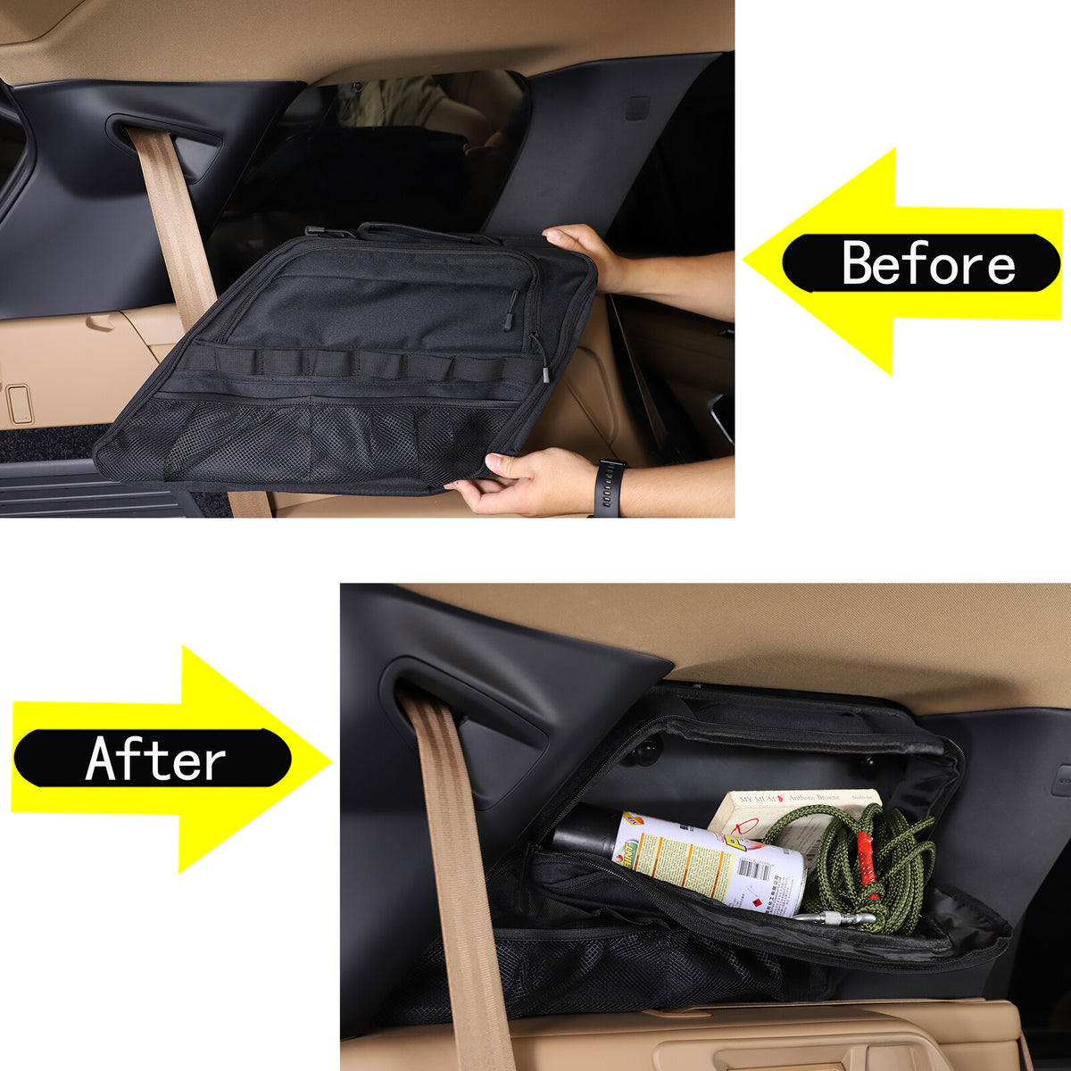 Car Trunk Side Window Storage Bag Tool Bag For LR Range Rover Sport 2023-24 8