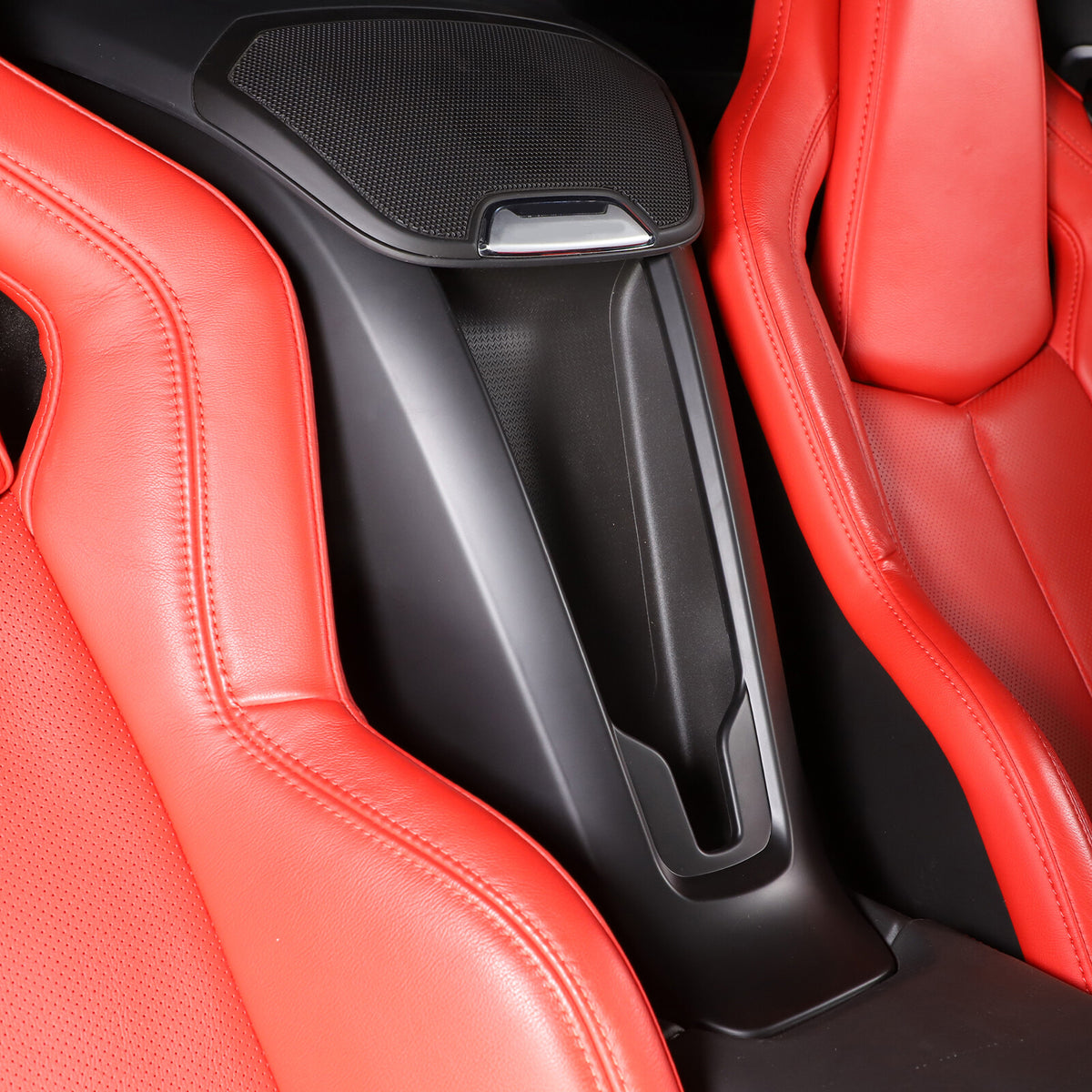 Matte Black ABS Full Interior Set Cover Trim Kit For Corvette C8 2020-25 - Styles 6-10 58