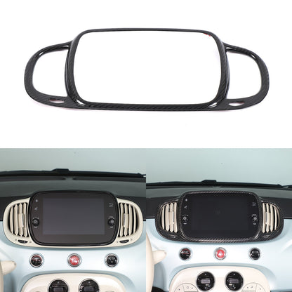 Real Carbon Fiber Center Air Vent Trim For Fiat 500/Abarth 595 695 21-23 US 21
