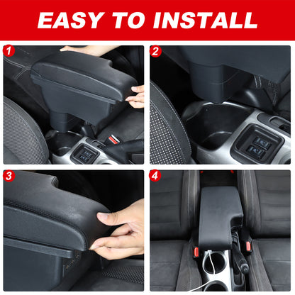 Center Console Armrest Storage Box Black Central Container For Nissan Juke 10-19 6