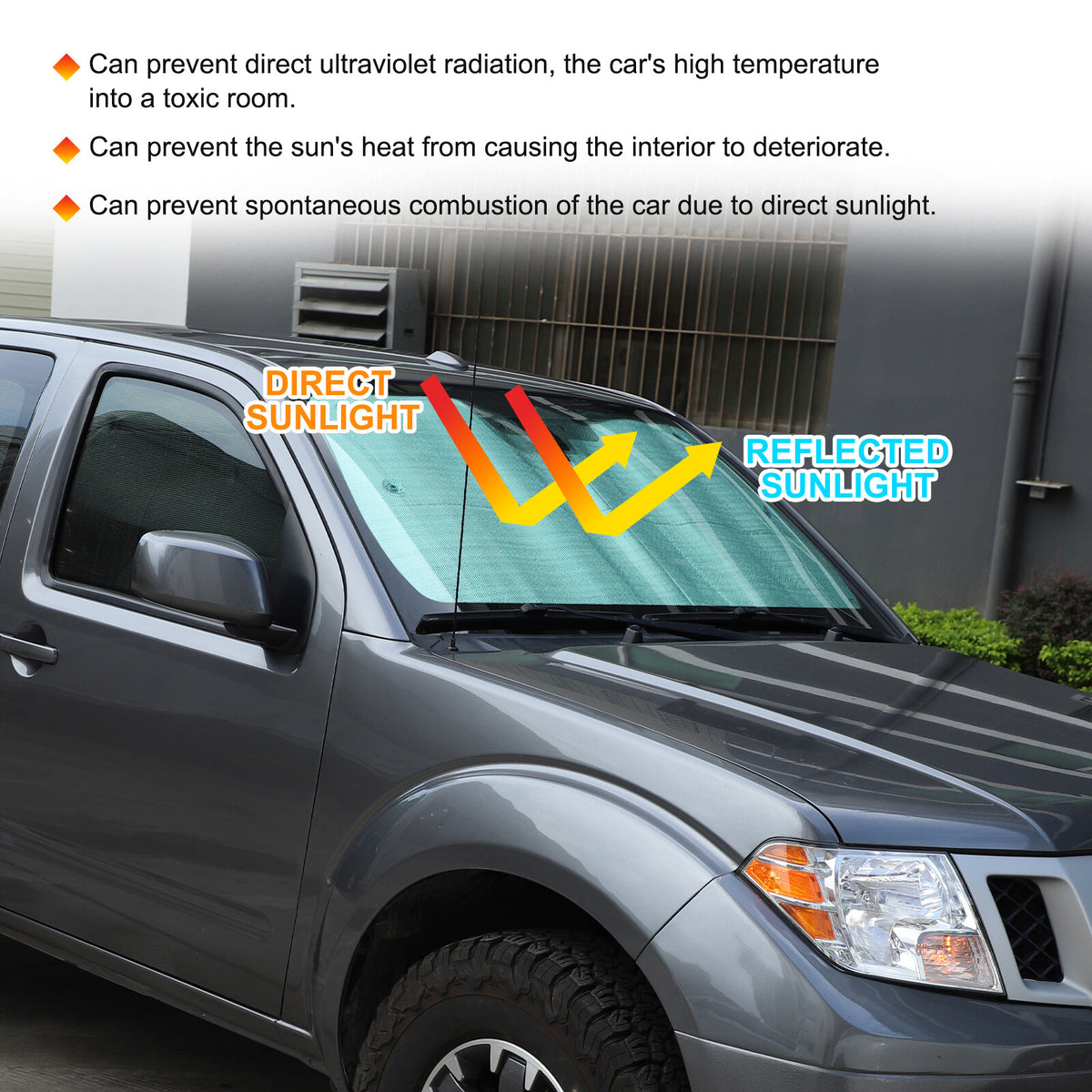 Car Sun Shade Windshield Window Cover For Nissan Frontier King Cab 13-21 US 9