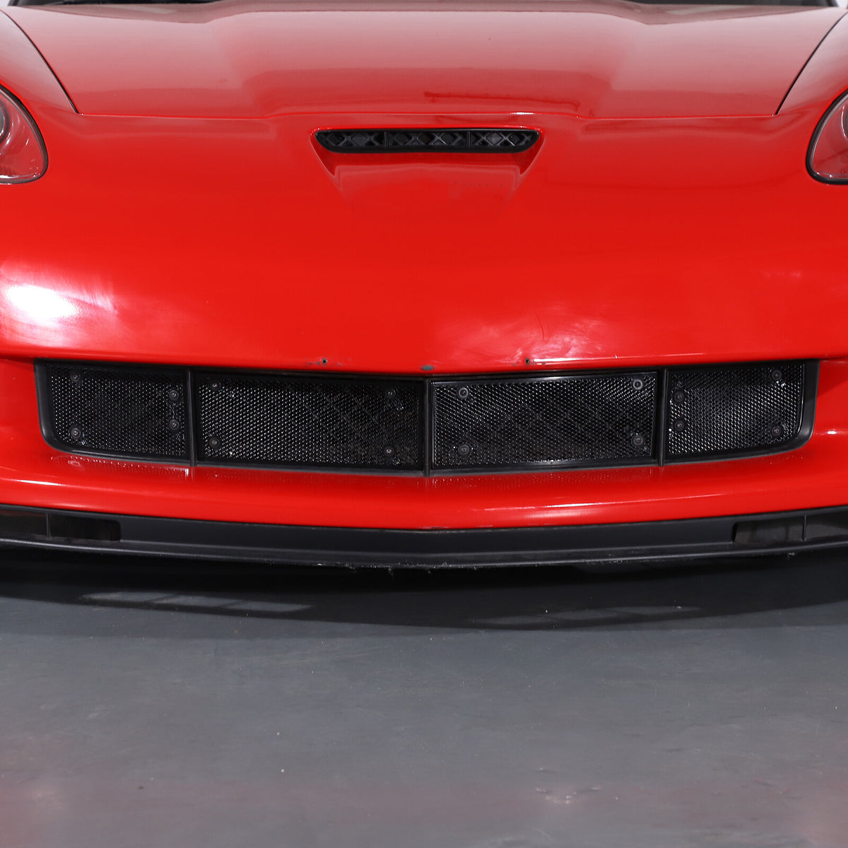 Front Grille Guard Side Vent Intake Mesh Grille Insert For Corvette C6 2005-13 6