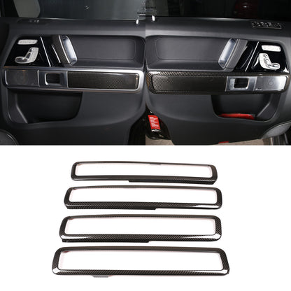 For 19-2021 Mercedes Benz G Class ABS Carbon Fiber Door Handle Frame Trim Cover 2