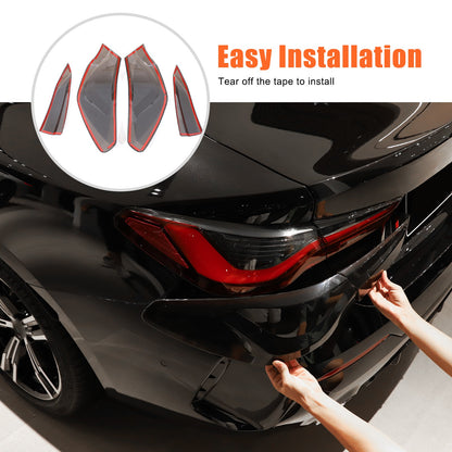 Smoked Rear Tail Light Guard Decor Cover Trim Bezels For BMW 4 Series 2021+ 15