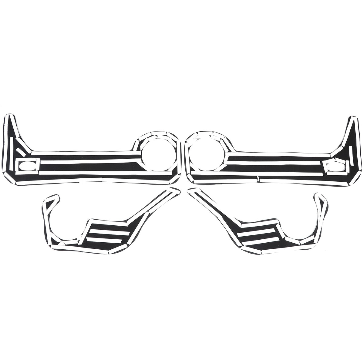 Door Side Anti-Kick Anti-Dirty Guard Cover Trim For Cadillac Escalade 2007-2014 7