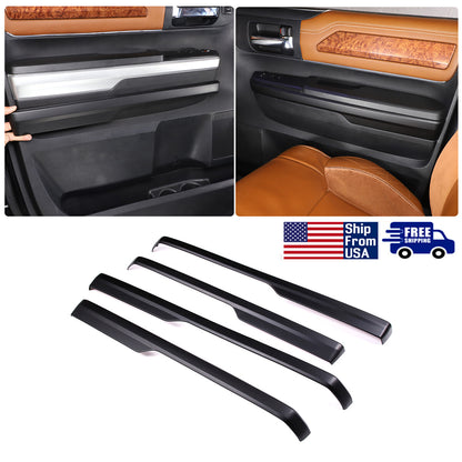 Matte Black Inner Door Armrest Panel Trim For Toyota Tundra Crew Cab 2014-2020 1
