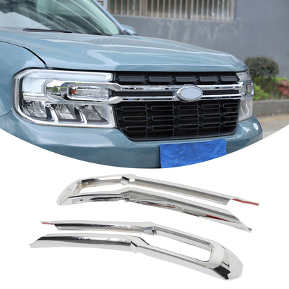 Glossy Piano Black Front Grille Cross Bar Trim For Ford Maverick 2022-2024 2