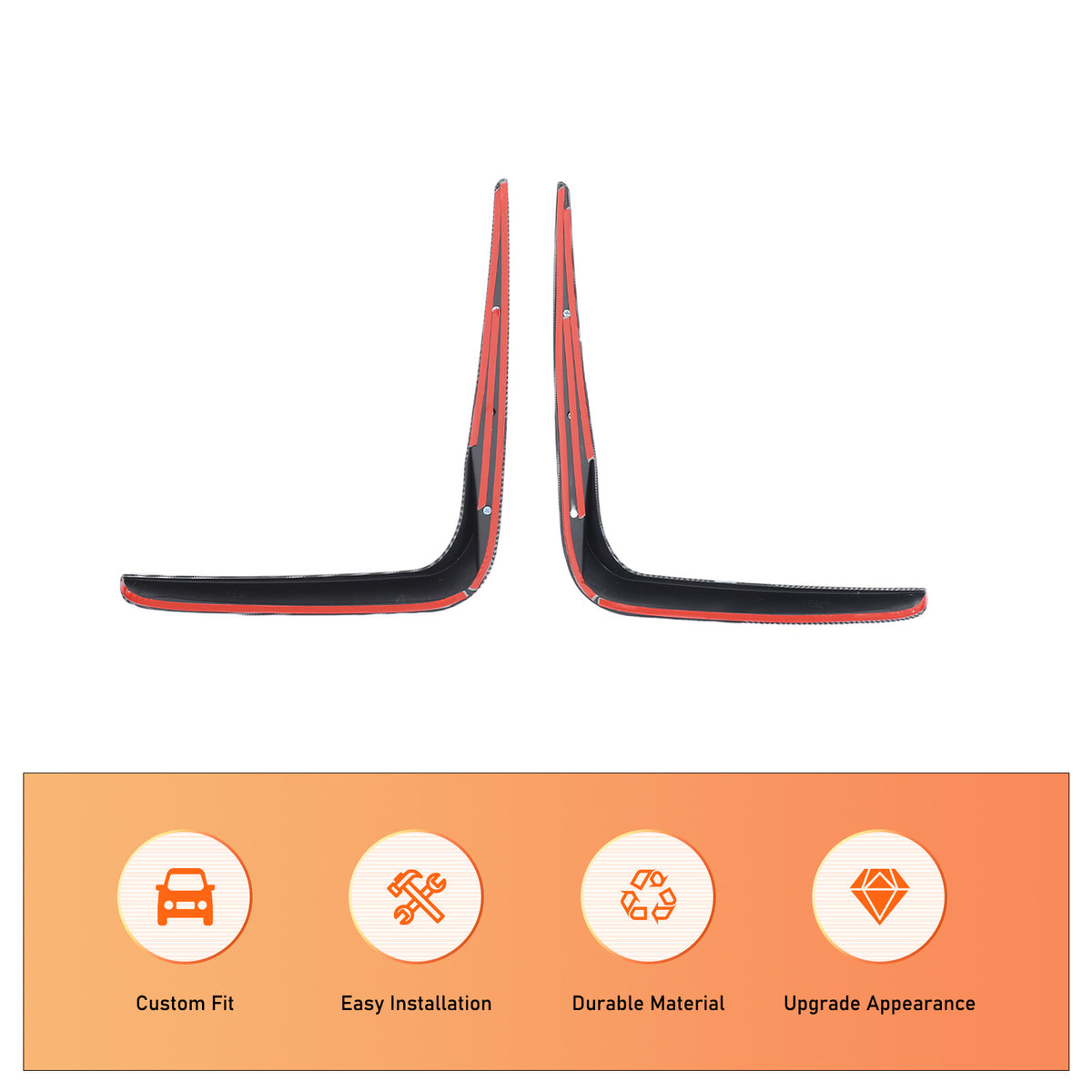 Carbon Fiber ABS Front Bumper Side Air Vent Trim For BMW G22 G23 M Sport 20+ 13