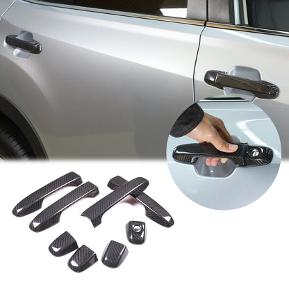 Real Carbon Fiber Exterior Door Handle Cover Trim For Subaru Forester XV 2019-22 7