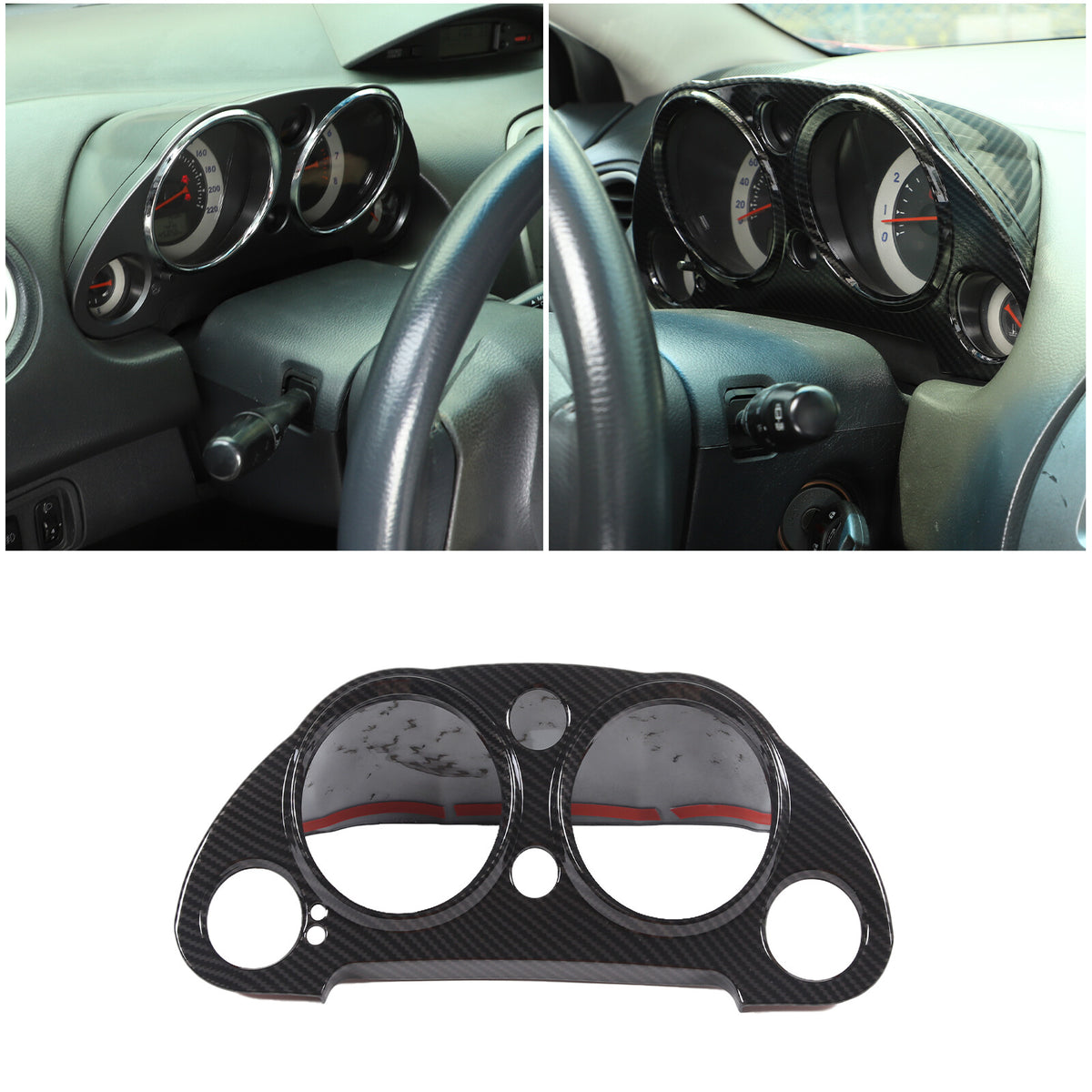 Carbon fiber ABS Dashboard Trim Panel For Mitsubishi Eclipse 2006-2011 2PCS 1
