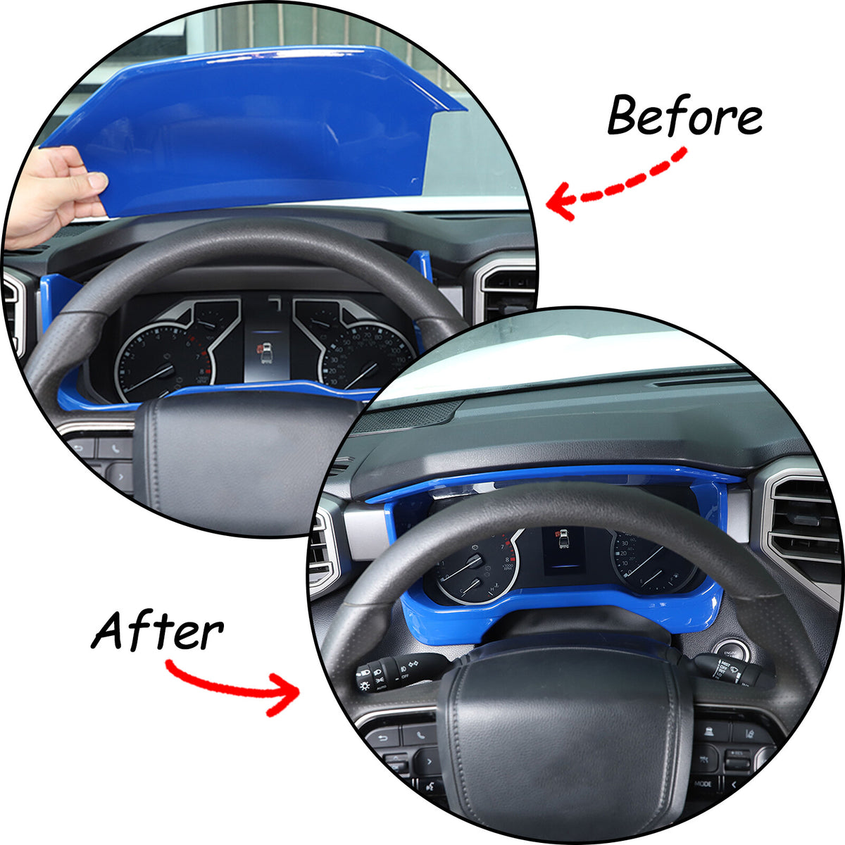 ABS Blue Car Center Panel Trim Interior Accessories For Toyota Tundra 2022-2026 - Variants 11-14 43