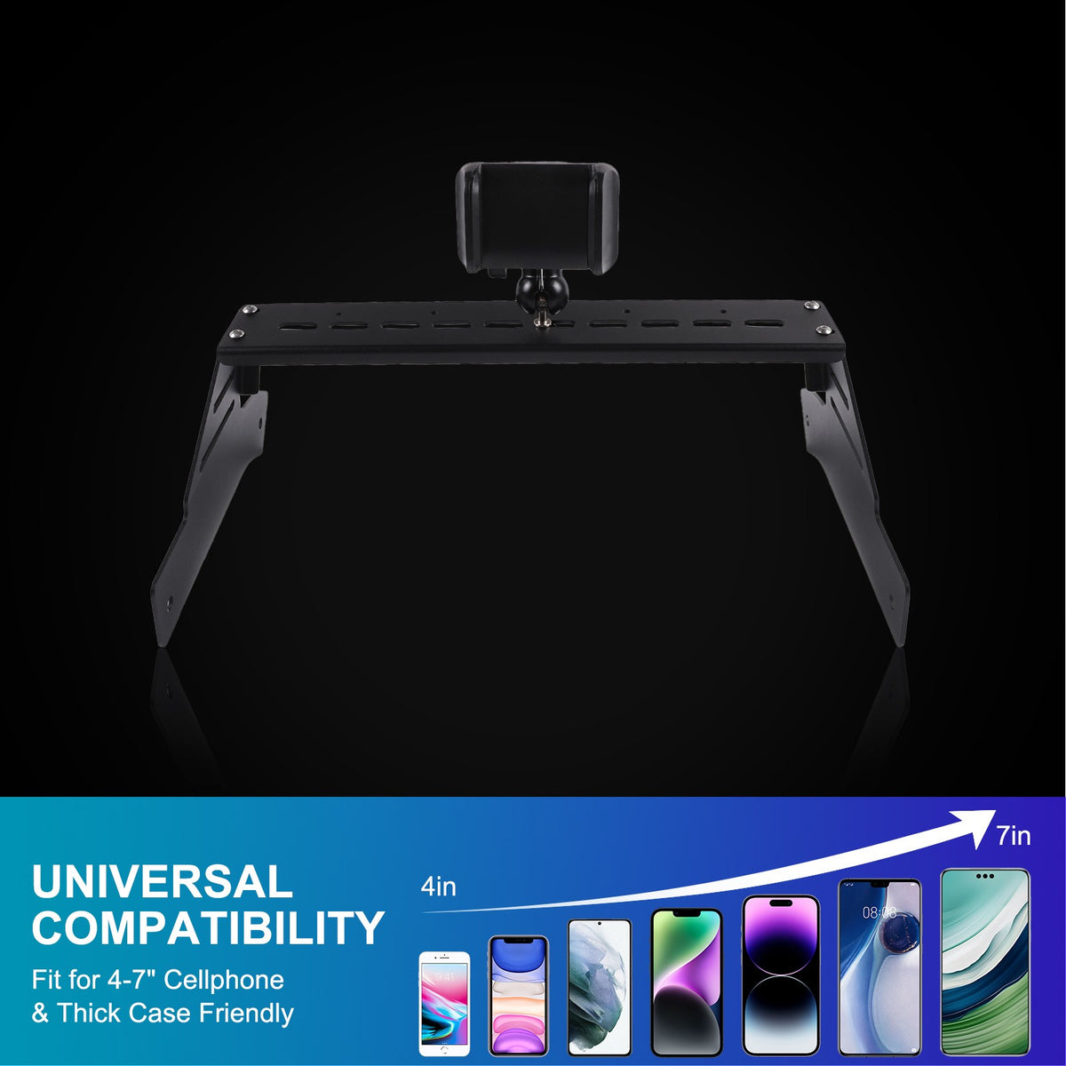 Black Clip Center Console Phone Mount Bracket For Land Rover Defender L663 2020+ 12