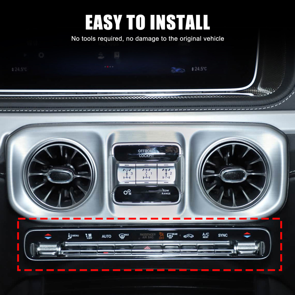 Real Carbon Fiber Air Conditioning Switch Trim For Benz G Class W465 G500 2025+ 18