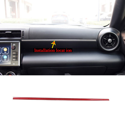 Red Real Carbon Fiber Interior Center Console Trim Set Kit For Subaru BRZ 22+ 128