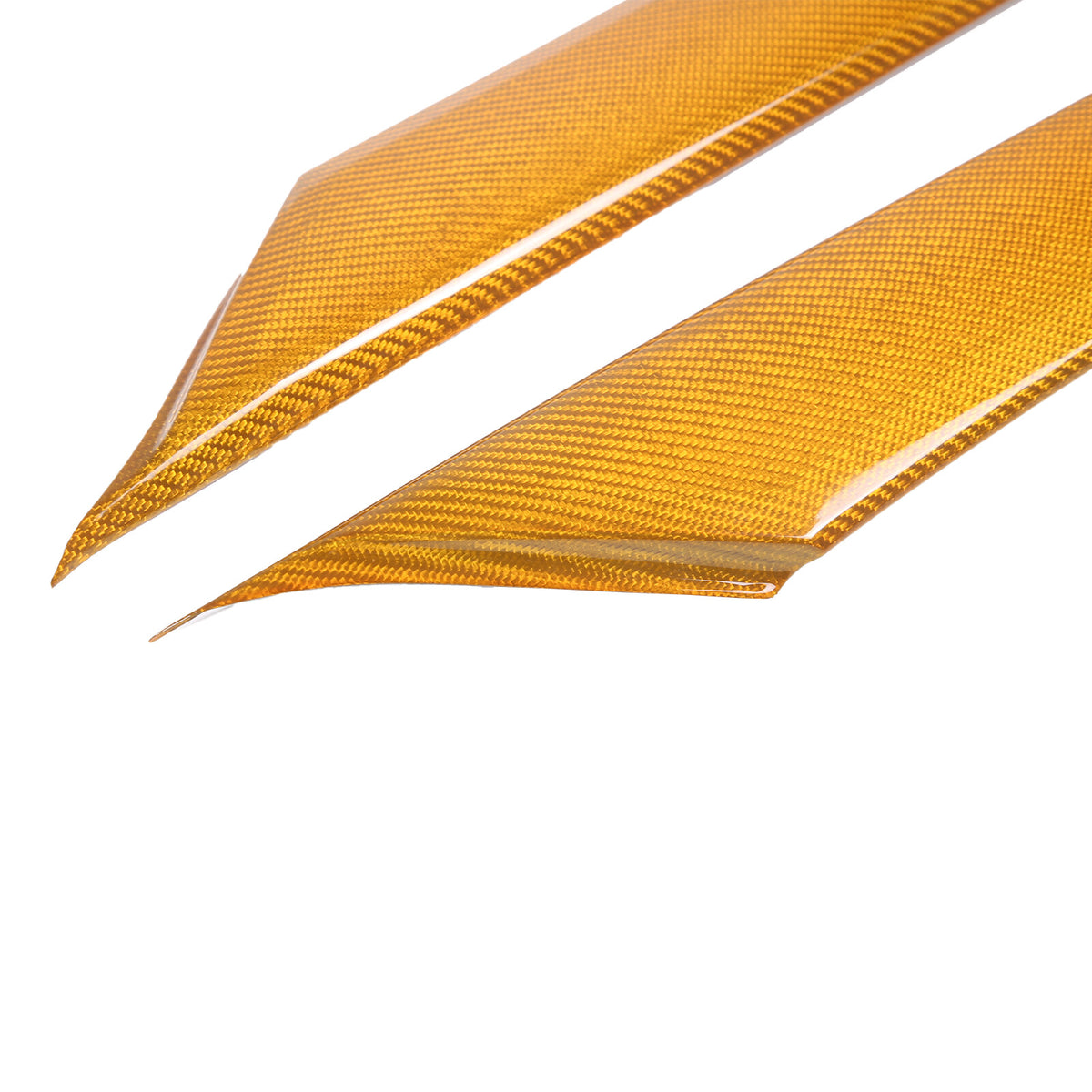 Yellow Carbon Fiber Front Window A Pillar Layover Trim For C8 Corvette 20-26 14