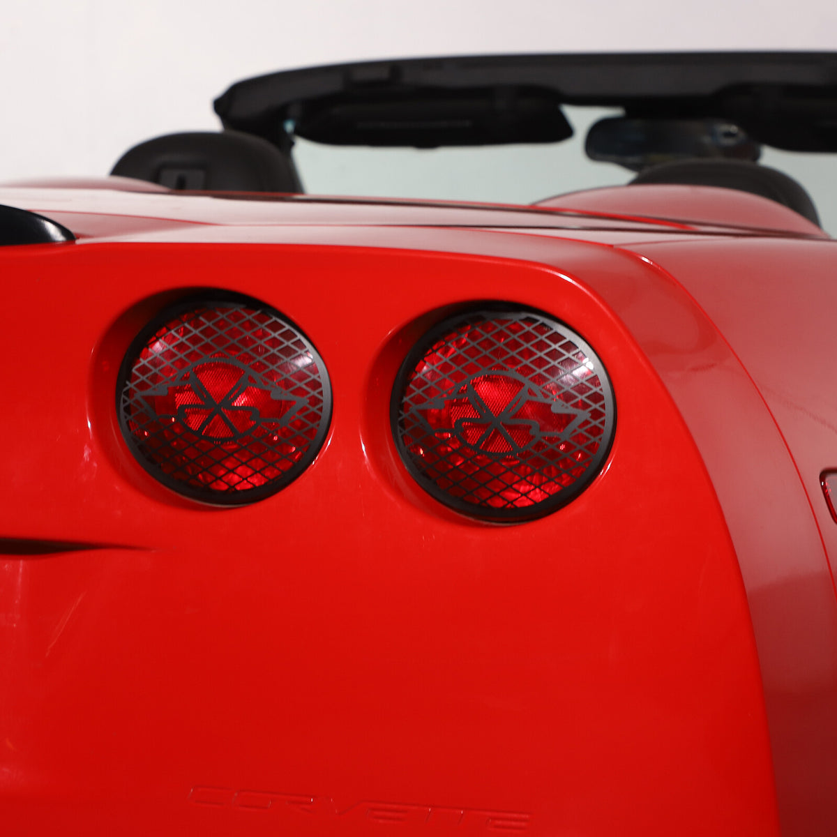 Black Stainless Steel Tail Light Trim Grills for Corvette C6 GS/Z0 /ZR1 05-13 US 13