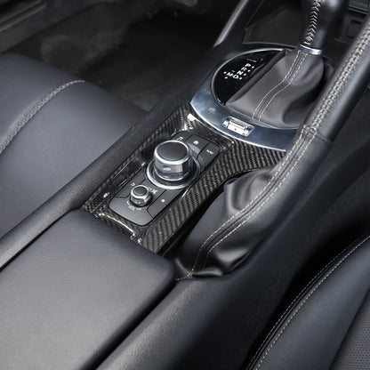 Real Carbon fiber Center Multimedia Panel Cover Trim For Mazda MX-5 2016-23 5