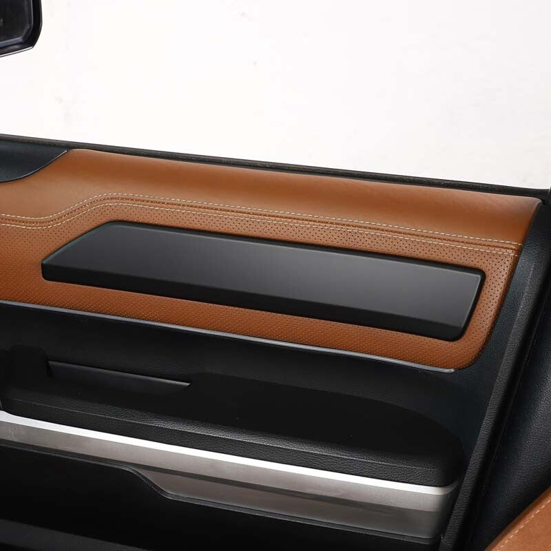 Matte Black Interior Door Panel Decorative Trim For Toyota Tun-dra 2014-2021 3