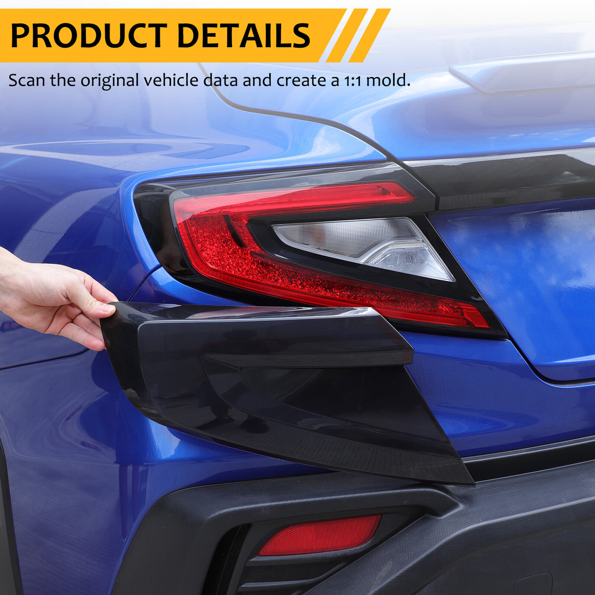 Smoked Tail Light Cover Rear Light Guards Trim Set For Subaru WRX 2022-2024 8