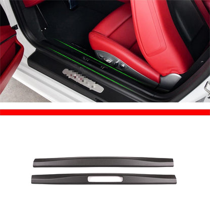 Real Carbon Fiber Inner Door Sill Trim For Porsche 718 982 911 991 2016-2019 US 2