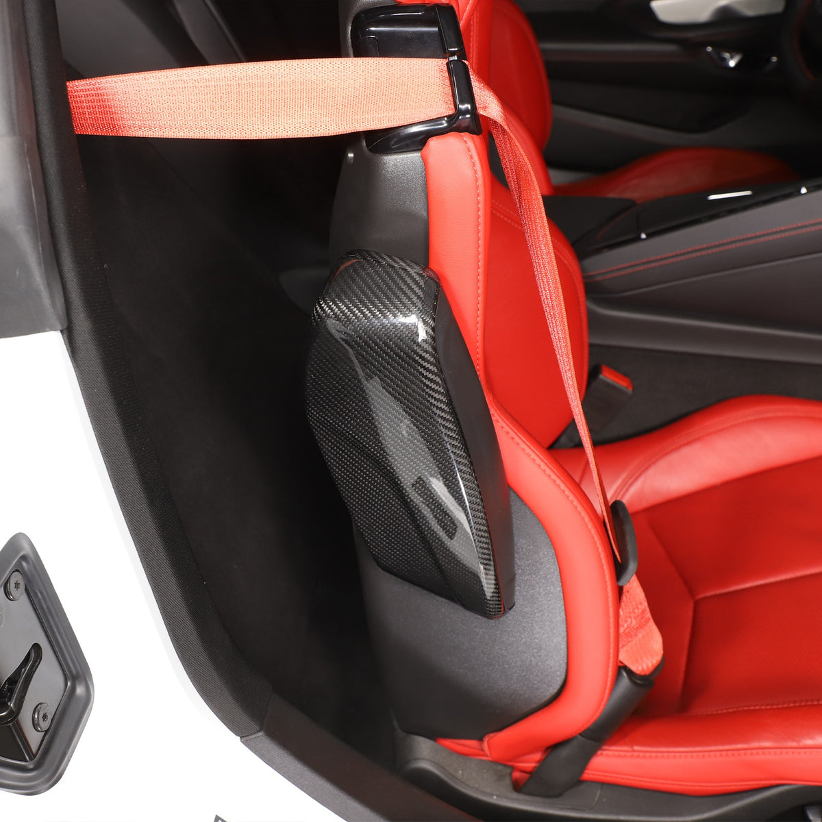 Real Dry Carbon Fiber Seat Side Cover Trim For Corvette C8 2020+ 10
