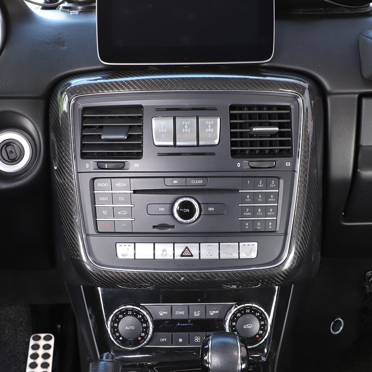 5Pcs For Benz W463 G63 G65 G500 G550 AMG Real Carbon Fiber Interior Console Trim 17