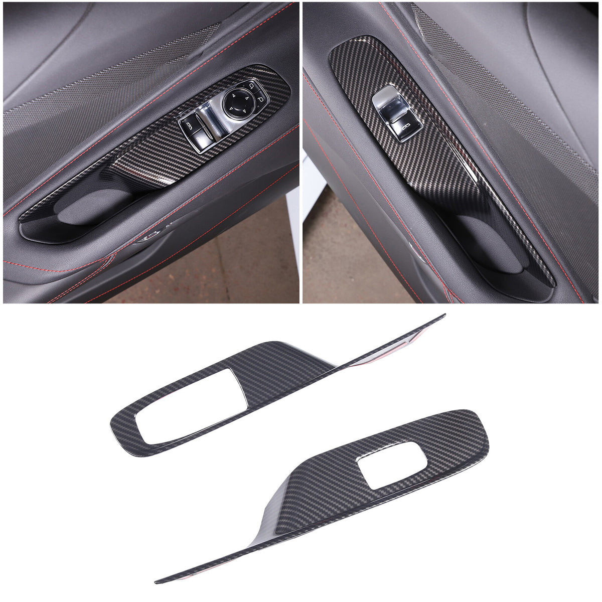 Carbon Fiber Full set Center Console Frame Decor Trim Cover for Corvette C8 20+ 10