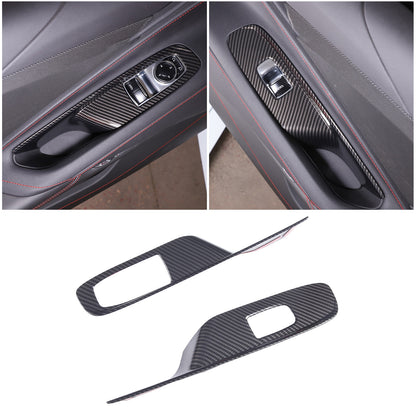 Carbon Fiber Full set Center Console Frame Decor Trim Cover for Corvette C8 20+ 10