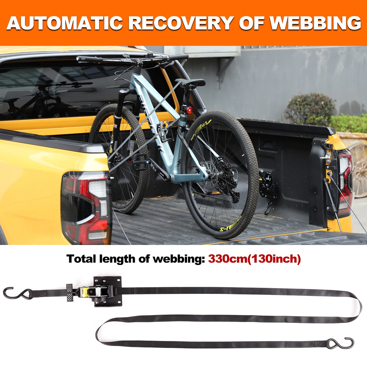 Carbon Steel Truck Bed Tie Down Ratchet Strap Trim For Ford Ranger T9 2023+ 22