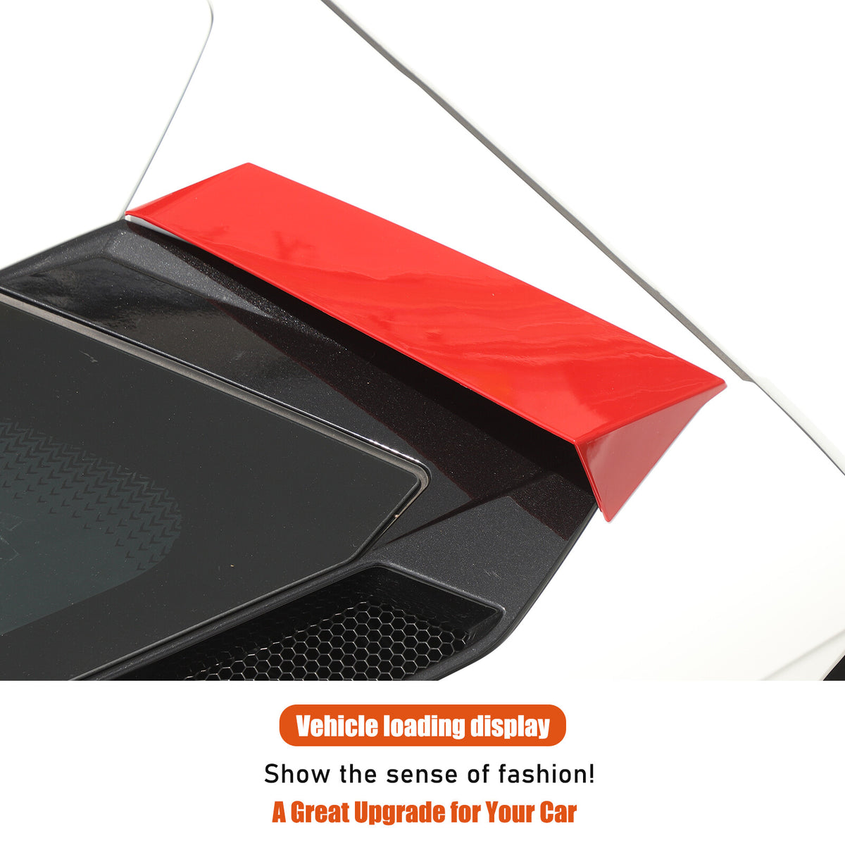 ABS Red Rear Windshield Spoiler Trim Strip For Corvette C8 Coupe 2020+ 6