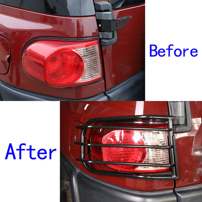 Tail Rear Light Guards Cover Protector for 2007-2021 Toyota FJ Cruiser Black 4