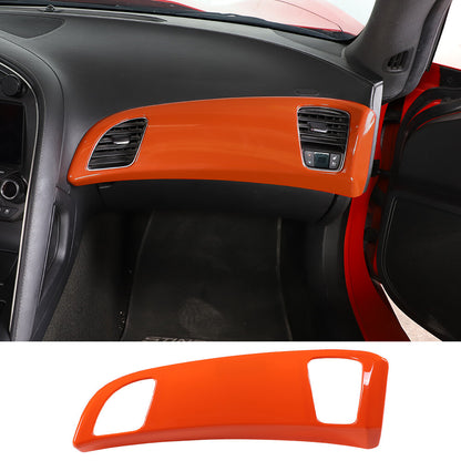 Orange Co-pilot Dashboard Panel Decor Cover Trim For Corvette C7 2014-2019 2