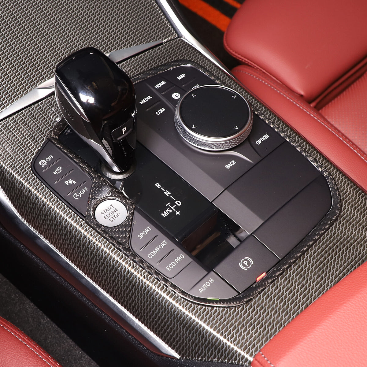 Real Carbon Fiber Center Gear Panel Trim For BMW 8 series G14/G15/G16 2019-2023 7