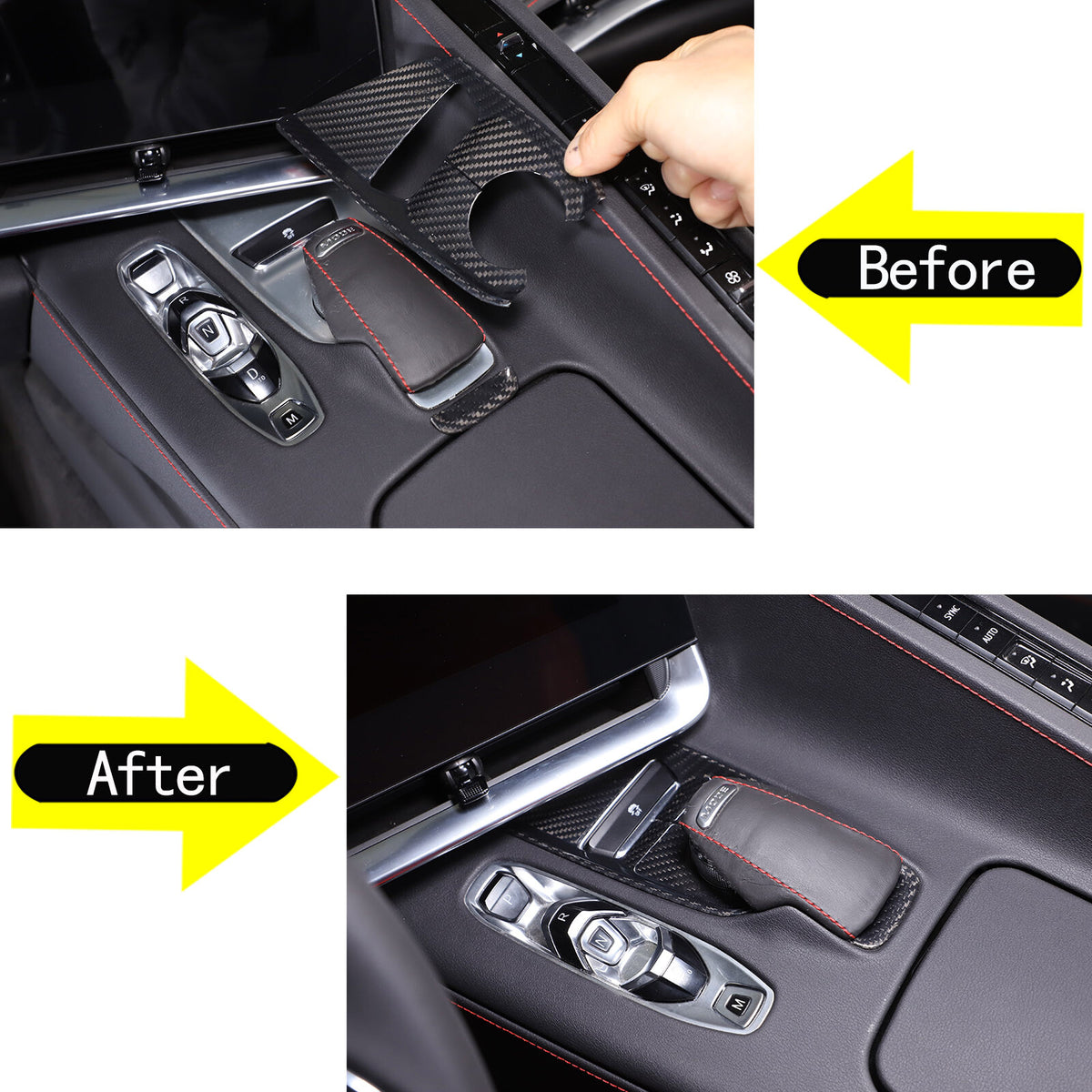 Carbon Console Transmission Control Gear Selector Trim For C8 Corvette Z06 20-25 5