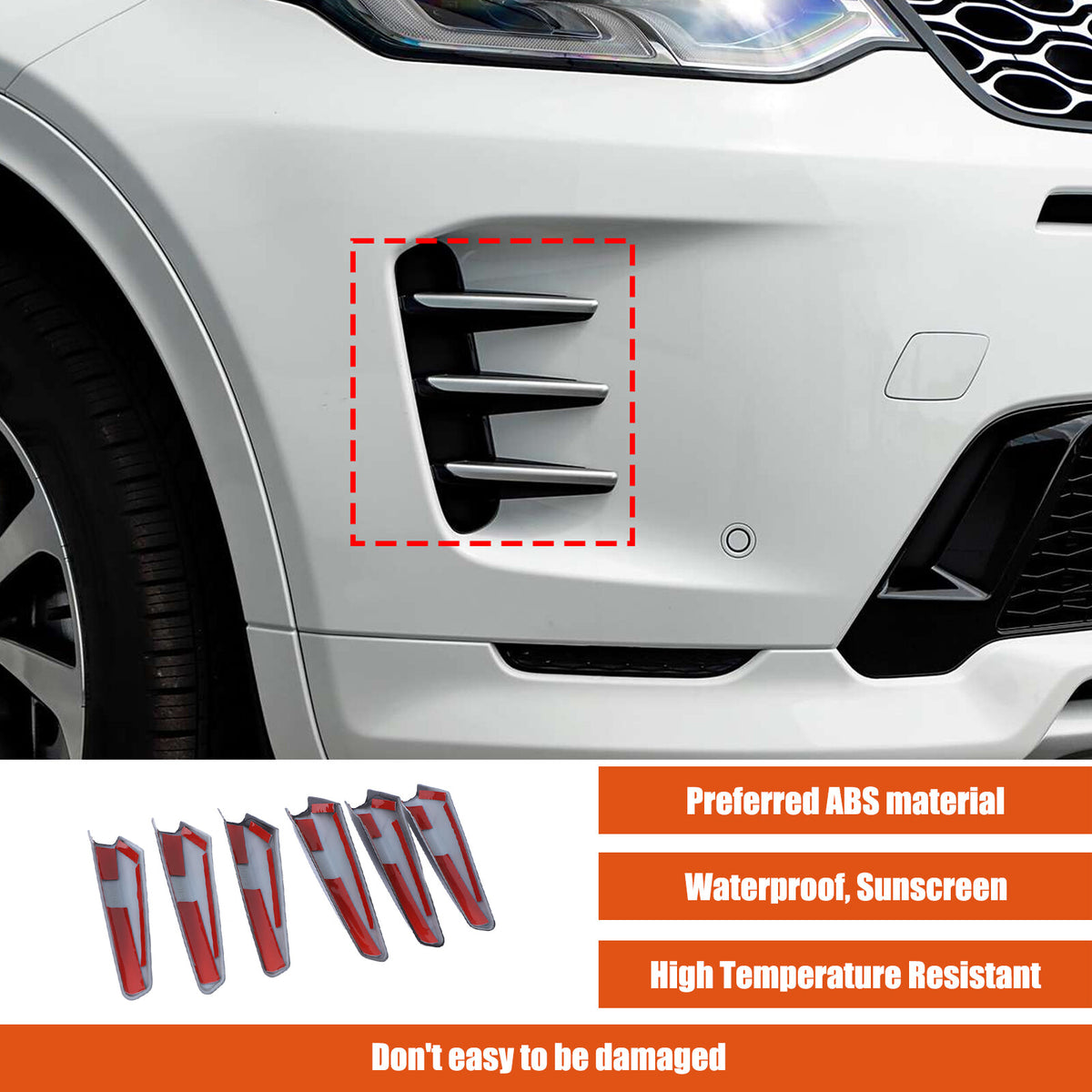 Carbon Front Fog Lamp Light Upper Strip Trim For LR Discovery Sport L550 24+ US 14