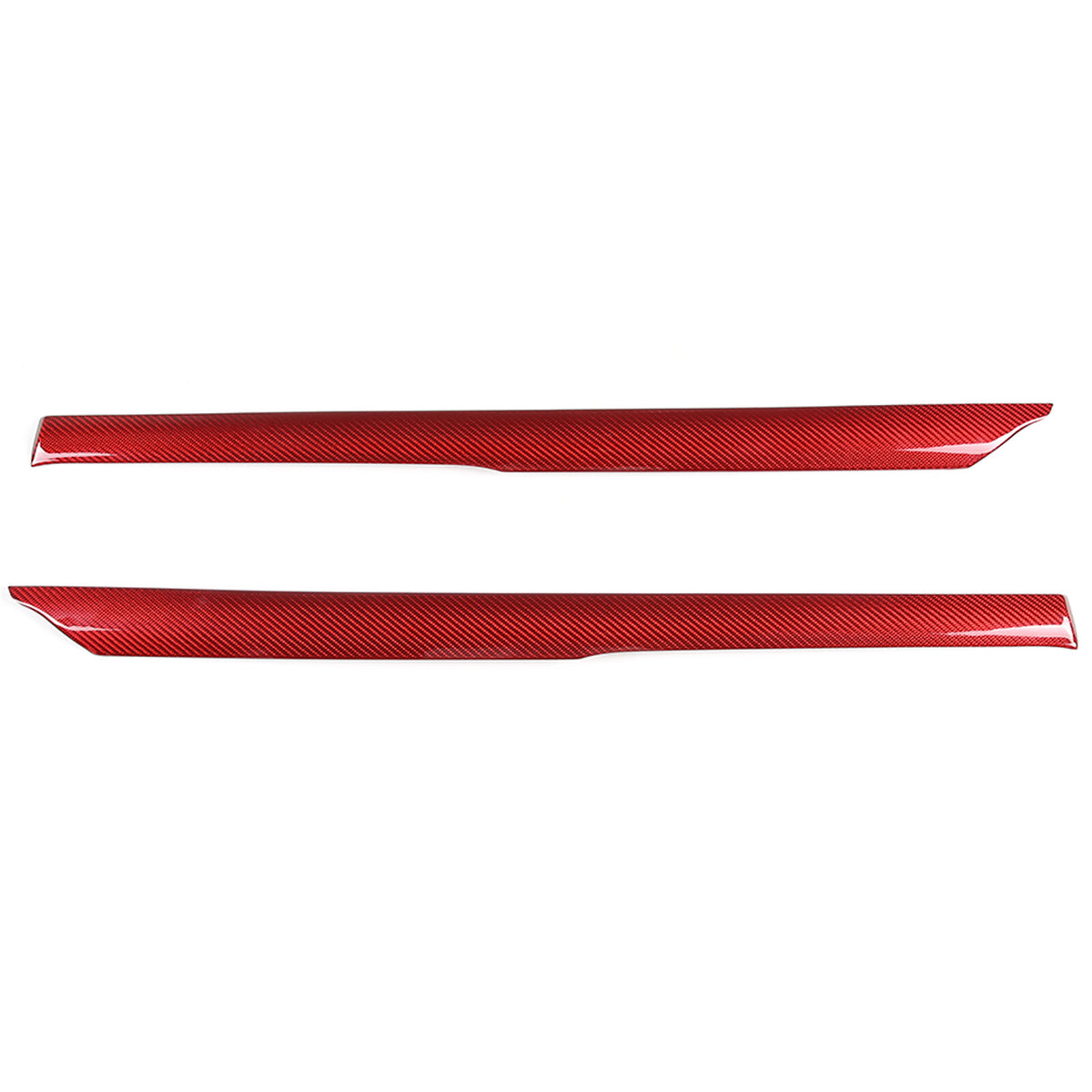 Red Carbon Fiber Exterior Windshield A-Pillar Cover Trim For Corvette C6 05-13 17