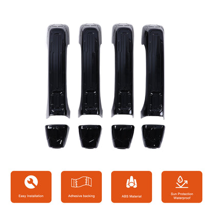Mecha Glossy Piano Black Exterior Door Handle Cover for Hummer H3 2005-09 12