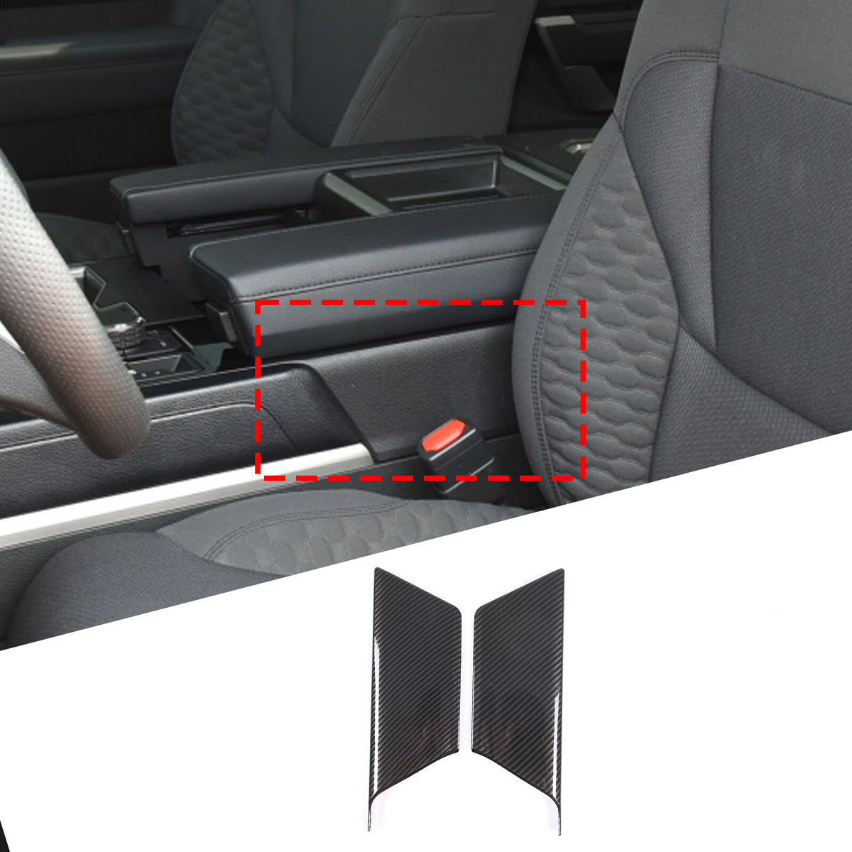 ABS Carbon Fiber Interior Set Cover Trim Kit For Toyota Tundra Sequoia SR 22+ - Styles 1-5 44