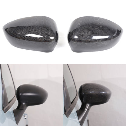Honeycomb Carbon Fiber Exterior Side Mirror Trim For Fiat 500 Abarth 595 2010+ 24