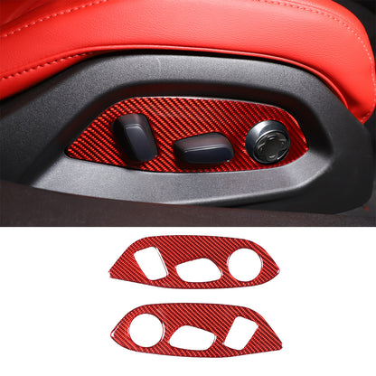 Red Soft Carbon Fiber Interior Decor Trim Kit Cover Set For Corvette C8 20-25 245