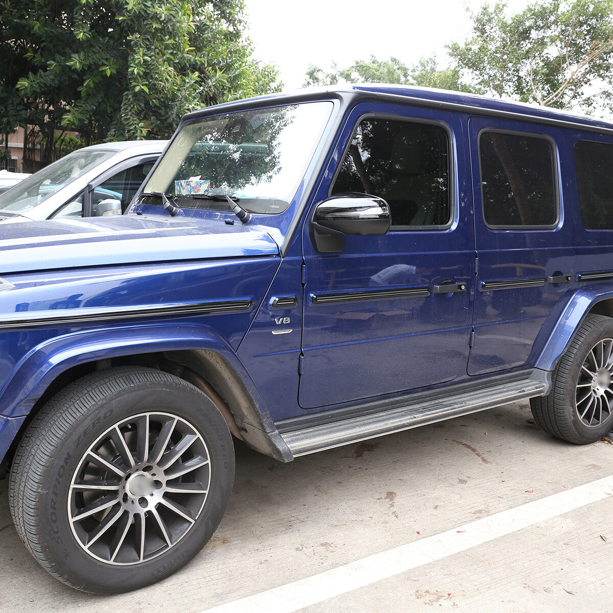 Glossy Black ABS Side Door Body Molding Trim For Benz G W463 G350 G55 G63 19+ 6
