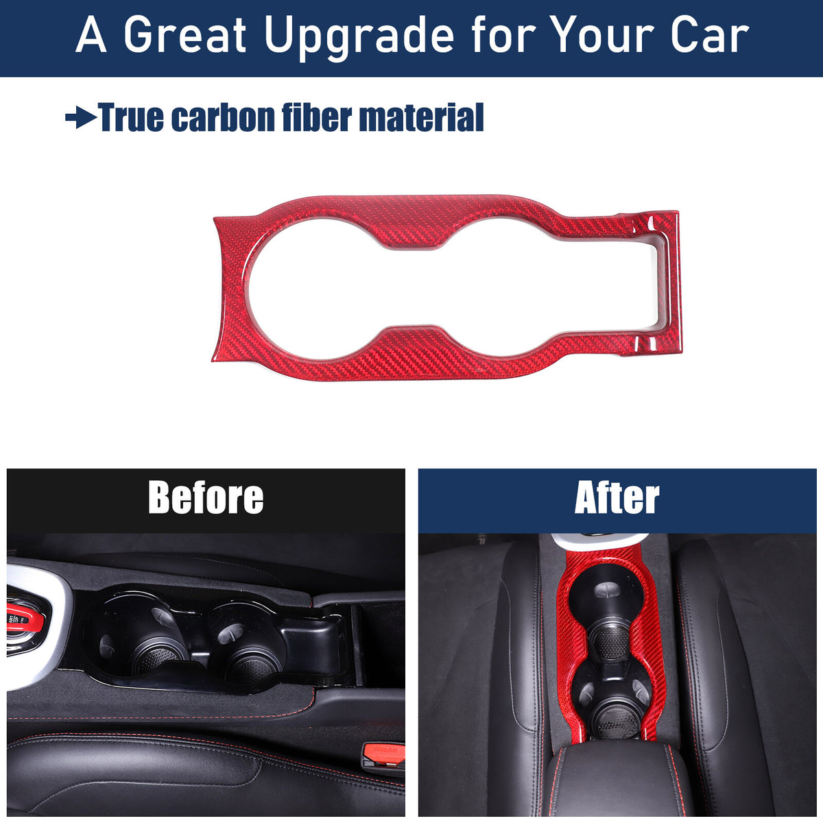 Red Real Carbon Fiber Interior Exterior Conosle Trim Cover For Lotus EMIRA 21-25 126