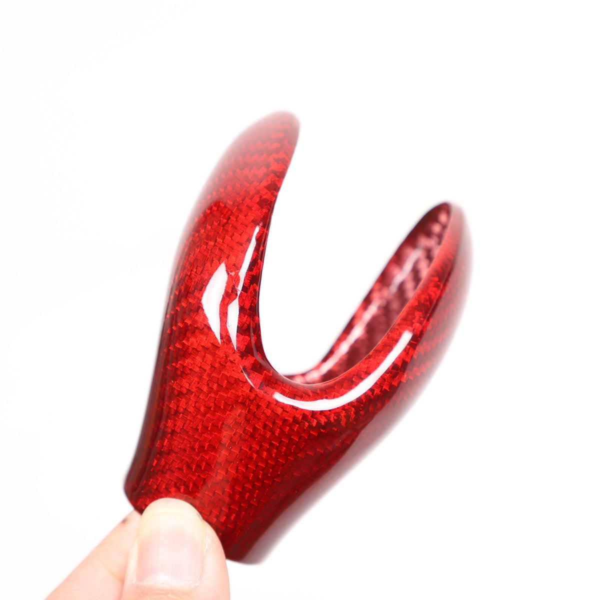 Red Real Carbon Fiber Center Gear Shift Knob Trim Cover For Corvette C6 2005-13 15